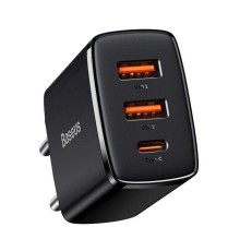 Зарядное устройство Baseus Compact Quick Charger 30W (CCXJ-E01) 2xUSB+Type-C 5-12V 3A black