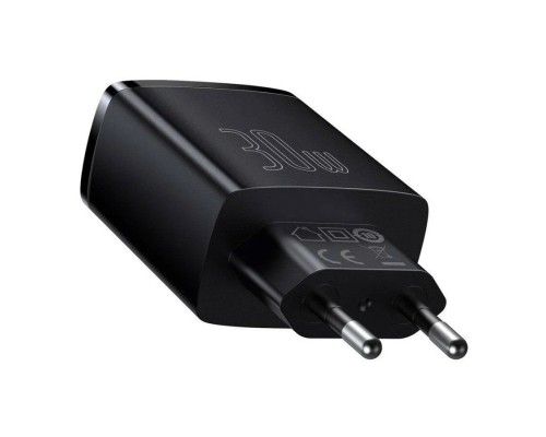 Зарядное устройство Baseus Compact Quick Charger 30W (CCXJ-E01) 2xUSB+Type-C 5-12V 3A black