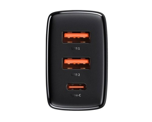 Зарядное устройство Baseus Compact Quick Charger 30W (CCXJ-E01) 2xUSB+Type-C 5-12V 3A black
