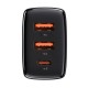 Зарядное устройство Baseus Compact Quick Charger 30W (CCXJ-E01) 2xUSB+Type-C 5-12V 3A black