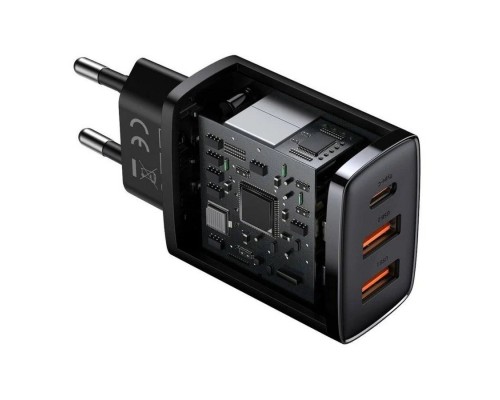 Зарядное устройство Baseus Compact Quick Charger 30W (CCXJ-E01) 2xUSB+Type-C 5-12V 3A black