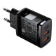 Зарядное устройство Baseus Compact Quick Charger 30W (CCXJ-E01) 2xUSB+Type-C 5-12V 3A black
