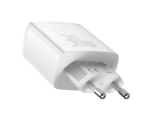 Зарядное устройство Baseus Compact Quick Charger 30W (CCXJ-E02) 2xUSB+Type-C 5-12V 3A white