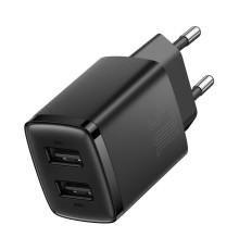 Сетевое зарядное устройство Baseus Compact Charger 2*USB 10.5W (CCXJ010201) Черный