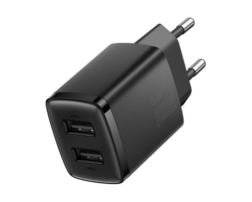 Сетевое зарядное устройство Baseus Compact Charger 2*USB 10.5W (CCXJ010201) Черный