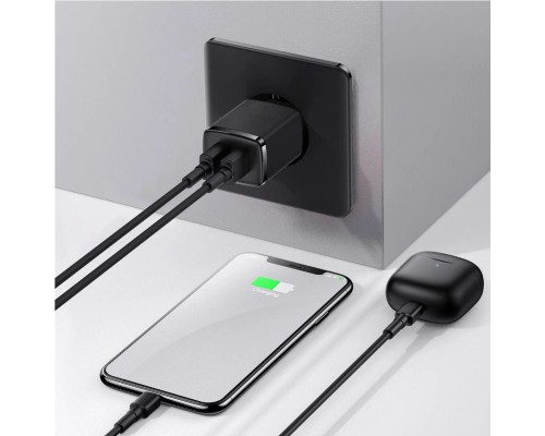 Сетевое зарядное устройство Baseus Compact Charger 2*USB 10.5W (CCXJ010201) Черный