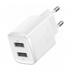 Сетевое зарядное устройство Baseus Compact Charger 2*USB 10.5W (CCXJ010202) Белый