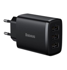 Сетевое зарядное устройство Baseus Compact Charger 3*USB 17W (CCXJ020101) Черный