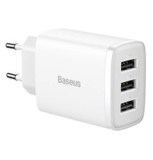 Сетевое зарядное устройство Baseus Compact Charger 3*USB 17W (CCXJ020102) Белый