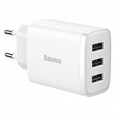 Сетевое зарядное устройство Baseus Compact Charger 3*USB 17W (CCXJ020102) Белый