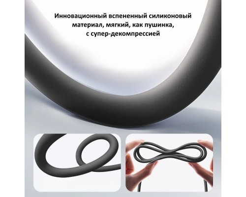 Кабель Baseus Foamed Silicone USB - Lightning Fast Charging Data Cable 2.4A (E0426900) 1м, черный