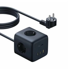 Зарядное устройство и сетевой фильтр Baseus GaN6 EnerFill FA11 6 в 1 3AC+2C+1U 67W EU (EFMF67-EU) E00082100123-00 черный