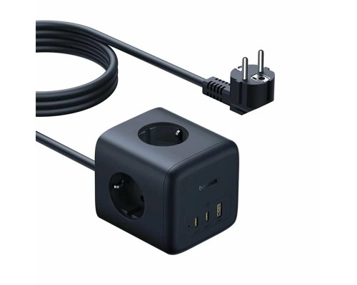 Зарядное устройство и сетевой фильтр Baseus GaN6 EnerFill FA11 6 в 1 3AC+2C+1U 67W EU (EFMF67-EU) E00082100123-00 черный