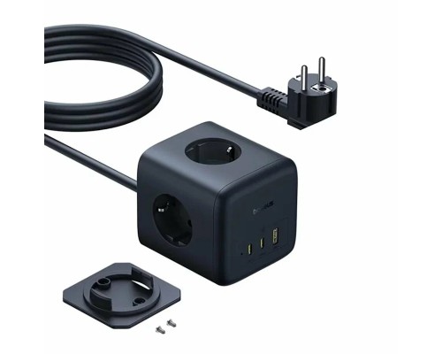 Зарядное устройство и сетевой фильтр Baseus GaN6 EnerFill FA11 6 в 1 3AC+2C+1U 67W EU (EFMF67-EU) E00082100123-00 черный