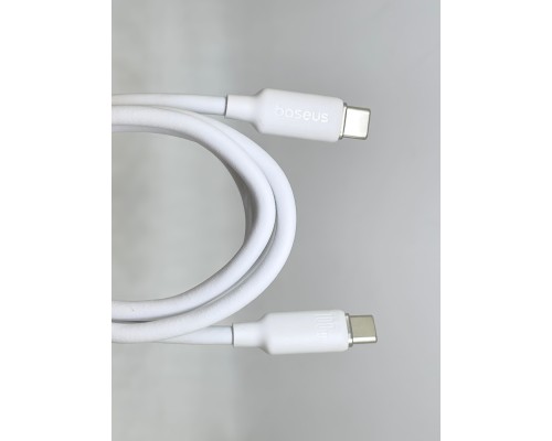 Кабель Baseus Foamed Silicone USB Type-C - USB Type-C Fast Charging Data Cable 100W (E0426701) 1м, белый
