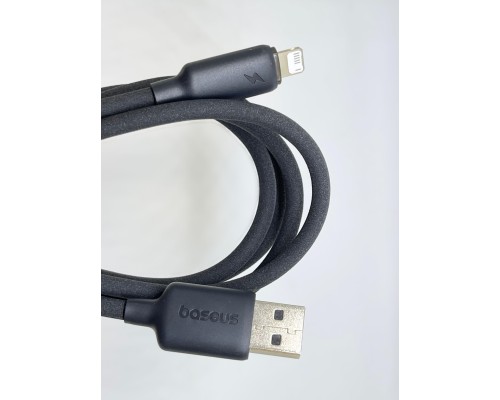 Кабель Baseus Foamed Silicone USB - Lightning Fast Charging Data Cable 2.4A (E0426900) 1м, черный