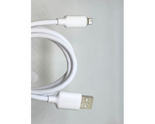 Кабель Baseus Foamed Silicone USB - Lightning Fast Charging Data Cable 2.4A (E0426901) 1м, белый