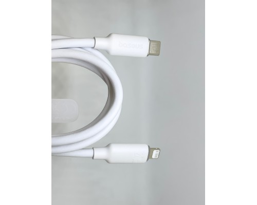 Кабель Baseus Foamed Silicone Type-C - Lightning Fast Charging Data Cable 2.4A (E0426A01) 1м, белый