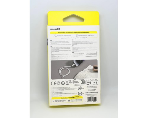 Кабель Baseus Foamed Silicone Type-C - Lightning Fast Charging Data Cable 2.4A (E0426A01) 1м, белый