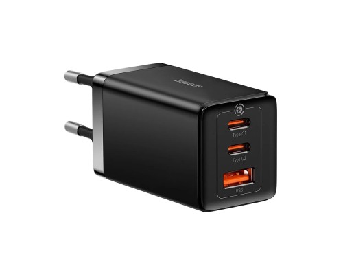 Зарядное устройство Baseus GaN5 Pro Fast Charger 2C+U 65W + кабель Type-C to Type-C PD100W 1m (CCGP120201), черный