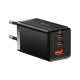 Зарядное устройство Baseus GaN5 Pro Fast Charger 2C+U 65W + кабель Type-C to Type-C PD100W 1m (CCGP120201), черный