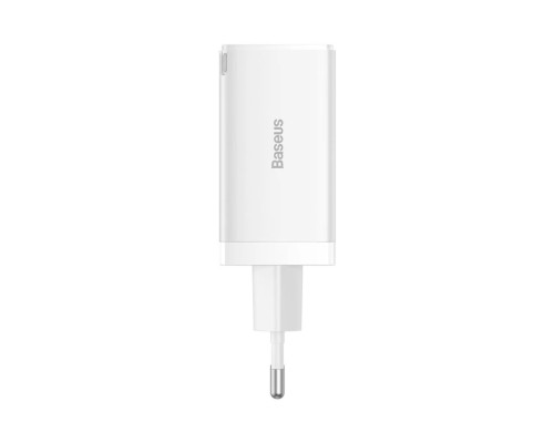 Зарядное устройство Baseus GaN5 Pro Fast Charger 2C+U 65W + кабель Type-C to Type-C PD100W 1m (CCGP120202), белый