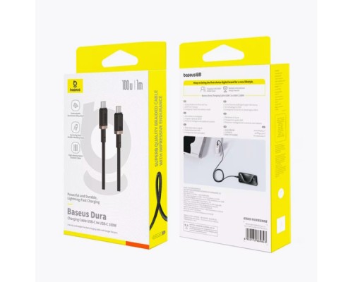 Кабель Baseus Dura Series Fast Charging Cable Type-C - Type-C (P10377803U01-00) 1м черный/золотой
