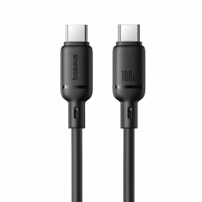 Кабель Baseus Silky Series Fast Charging Cable Type-C - Type-C 100w 1m черный (P10377704113-00)