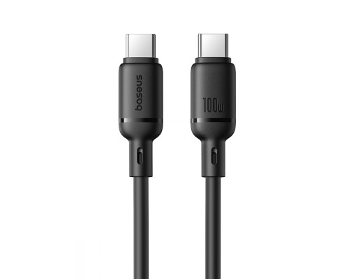 Кабель Baseus Silky Series Fast Charging Cable Type-C - Type-C 100w 2m черный (P10377704113-01)