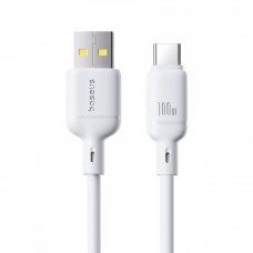 Кабель Baseus Silky Series Fast Charging Cable USB - Type-C 100w 1m белый (P10377703213-00)