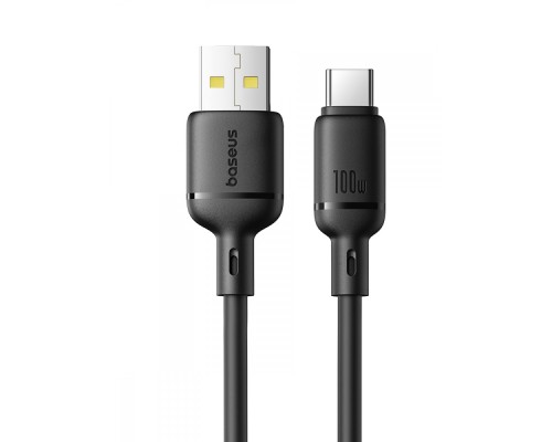Кабель Baseus Silky Series Fast Charging Cable USB - Type-C 100w 1m черный (P10377703113-00)