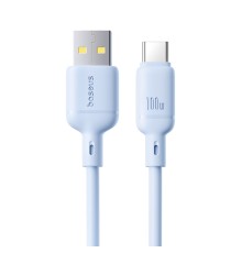 Кабель Baseus Silky Series Fast Charging Cable USB - Type-C 100w 1m голубой (P10377703313-00)