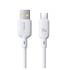 Кабель Baseus Silky Series Fast Charging Cable USB - Type-C 100w 2m белый (P10377703213-01)