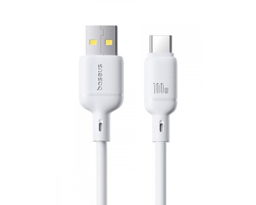 Кабель Baseus Silky Series Fast Charging Cable USB - Type-C 100w 1m белый (P10377703213-00)