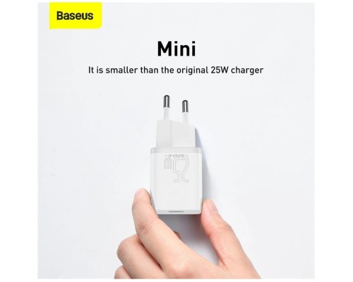 Зарядное устройство Baseus Super Si Quick Charger 1C 25W EU White (CCSP020102)