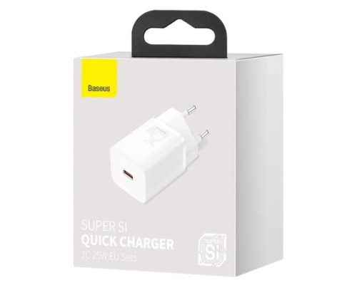 Зарядное устройство Baseus Super Si Quick Charger 1C 25W EU White (CCSP020102)