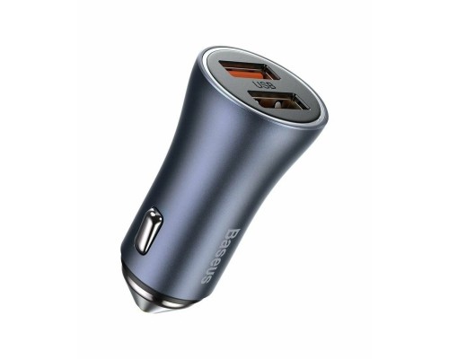 Автомобильная зарядка Baseus Golden Contactor Pro U+U 40W с кабелем USB to Type-C 5A 1.0m, темно-серый (TZCCJD-A0G)