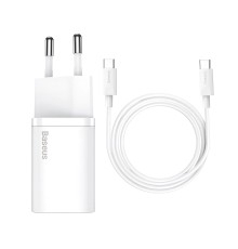 Зарядное устройство Baseus Super Si Quick Charger 1хC 25W EU (TZCCSUP-L02) белый