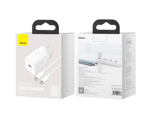 Зарядное устройство Baseus Super Si Quick Charger 1хC 25W EU (TZCCSUP-L02) белый