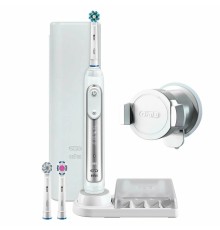 Электрическая зубная щетка Oral-B Genius 8000, белая (D 701.515.5XC), белый/серебристый