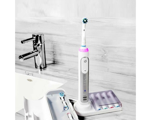 Электрическая зубная щетка Oral-B Genius 8000, белая (D 701.515.5XC), белый/серебристый
