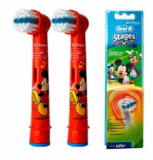 Сменная насадка для зубных щеток Oral-B Kids Stages Power Микки Маус, детские, 2шт, блистер