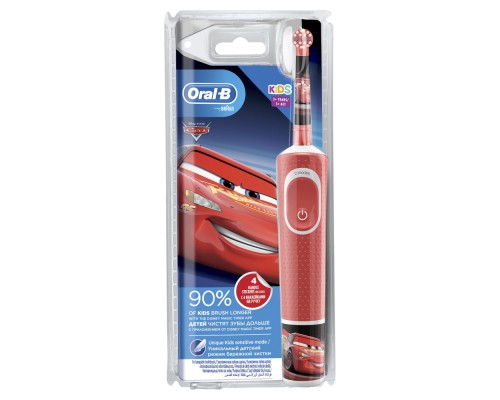 Электрическая зубная щетка Oral-B Vitality Kids Тачки D100.413.2K, красный