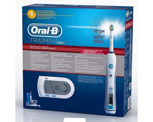 Oral-B Triumph 5000 Wireless SMARTGUIDE D32.576.5X, белая с футляром