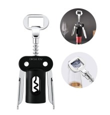 Двурычажный штопор открывалка Circle Joy Corkscrew (CJ-KP04), черный/серебристый