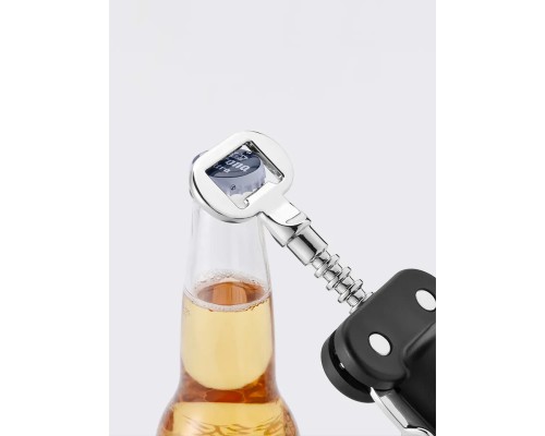 Двурычажный штопор открывалка Circle Joy Corkscrew (CJ-KP04), черный/серебристый