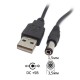 Кабель питания USB-AM на штекер 3.5 мм, 1.0 м