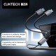 Кабель Cuktech 10 2в1 Type-C - 2 Type-C (C2C515) 3A 100W 1,35м черный/серый