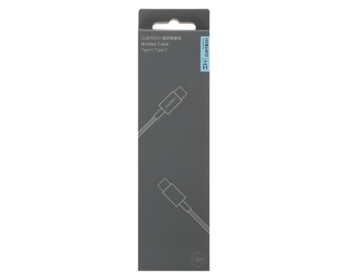 Кабель Cuktech Type-C - Type-C (CTC315P), 3A, 60W, 1,5м белый