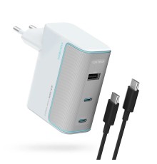 Зарядное устройство Cuktech GaN 100W (AD1003EU) 2C+1A, с кабелем Type-C, белый